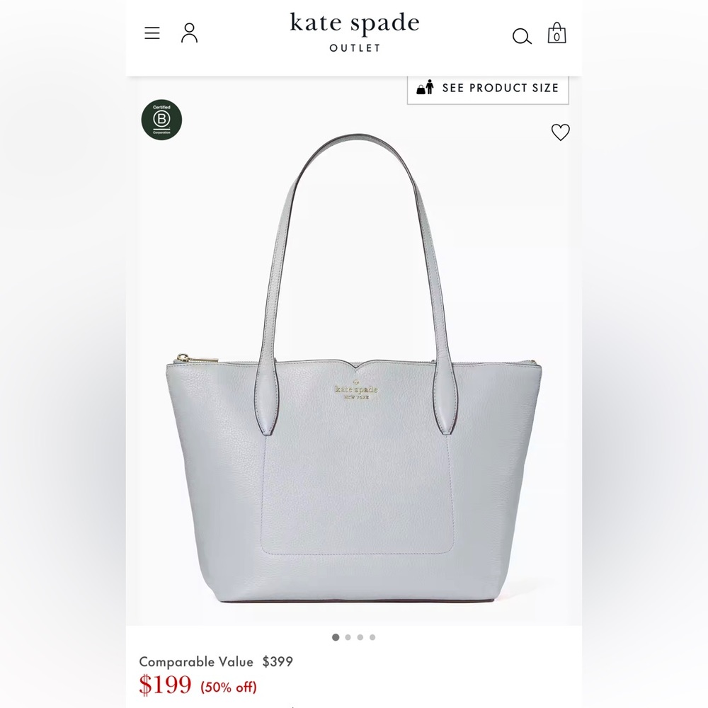 Kate Spade White Harlow Tote